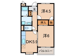 エスポワール野間Ⅱの物件間取画像